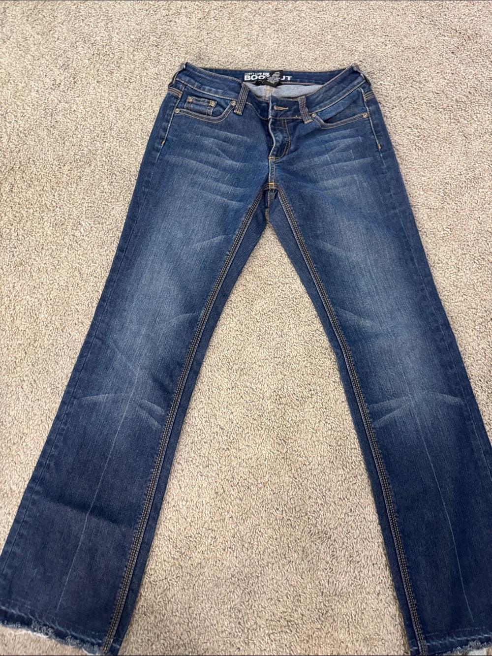 New York & Company Dark Blue Flare Jeans